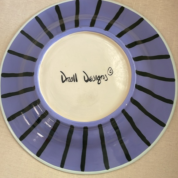 Droll Designs Big Rimmed Bowl 14 1/2" wide by 3" tall bowl - Picture 6 of 6